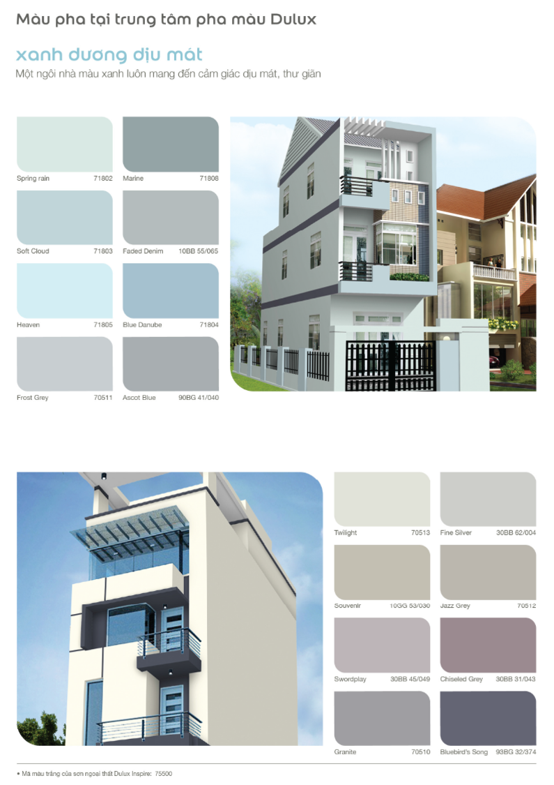 Bảng màu sơn Dulux